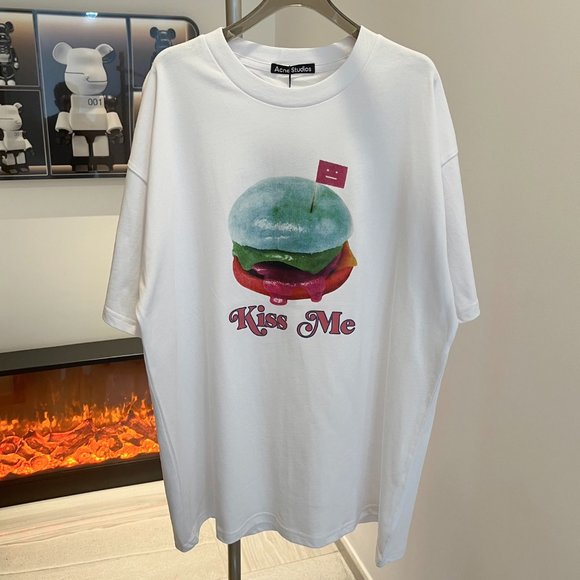 Acne Studio Limited Edition Hamburger Painted Short Sleeve T-Shirt - Picture 1 of 5
